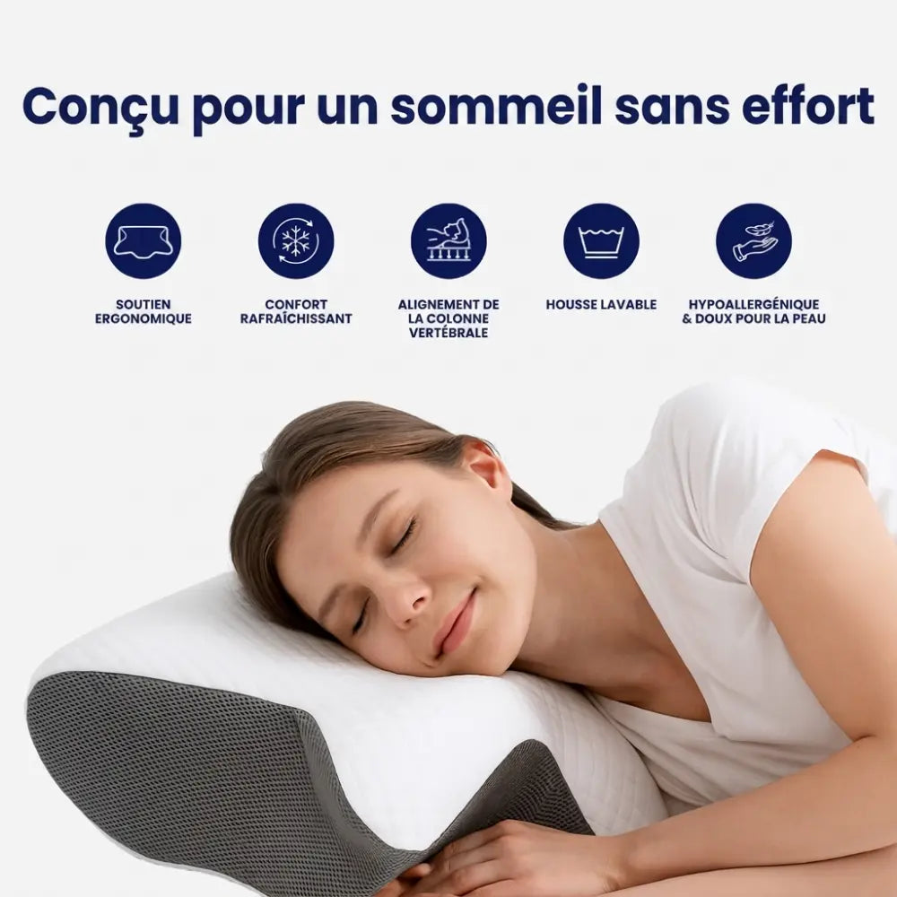 L’oreiller CoreHug™ original – Fini les douleurs matinales