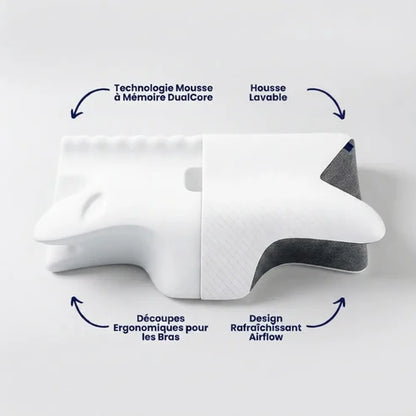 L’oreiller CoreHug™ original – Fini les douleurs matinales