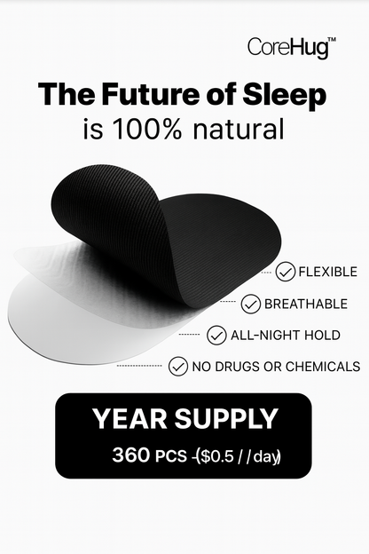 CoreHug™ Black Mouth Tape – Heavy Duty Sleep Strips